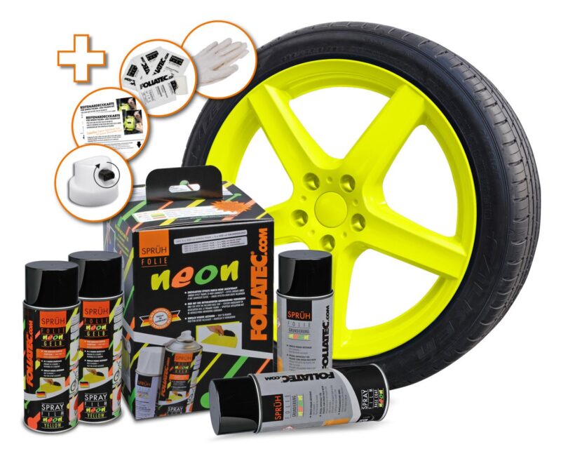 Spray Film NEON 4 pc. Set, gul