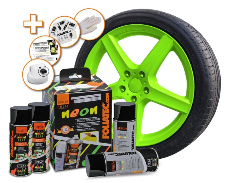 Spray Film NEON 4 pc. Set, grön