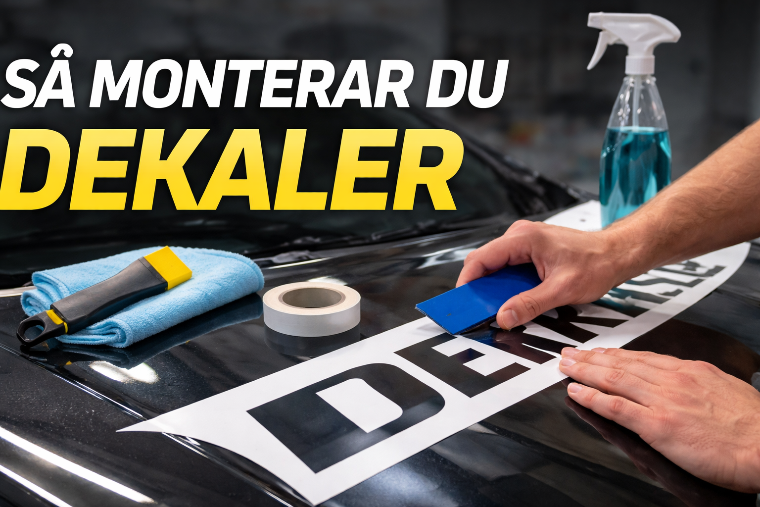 montera dekaler på bil steg för steg