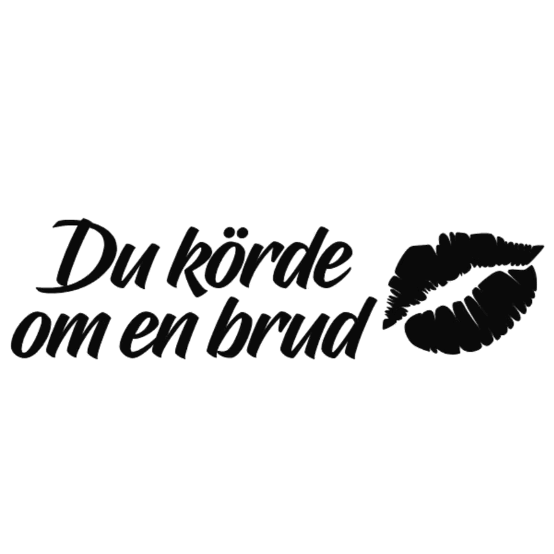 Du körde om en brud Dekal - 20cm, Guld