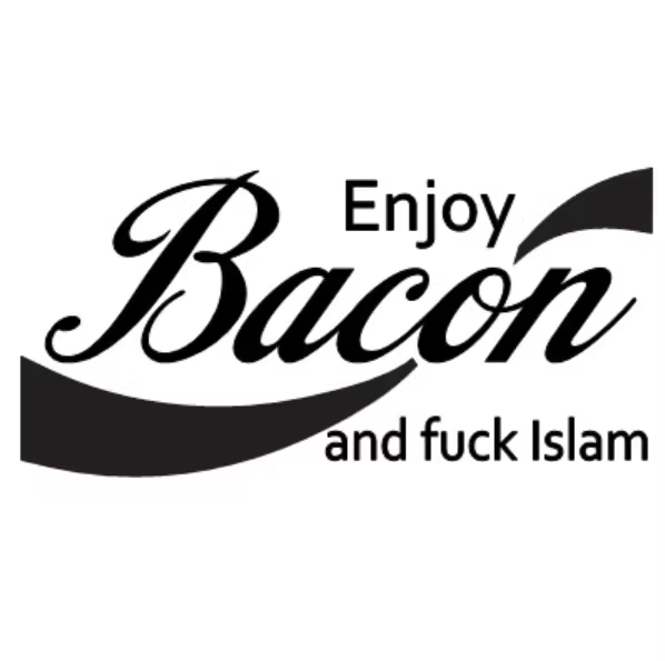 Enjoy Bacon Dekal - 20cm, Guld