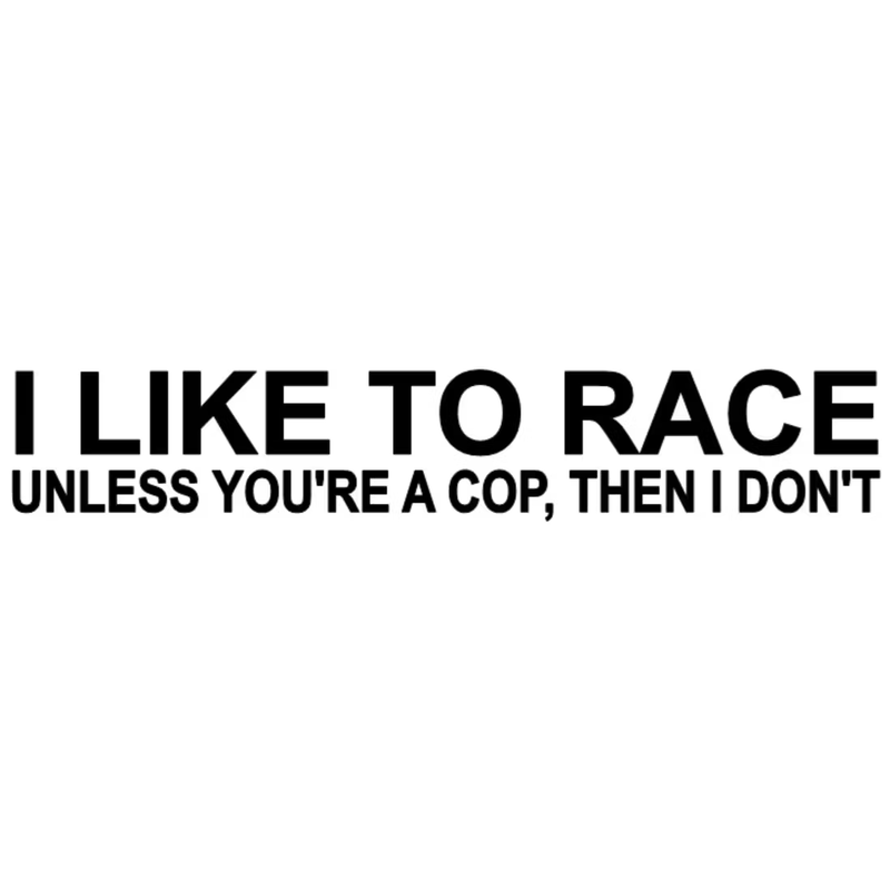 I Like To Race Dekal - 100cm, Röd