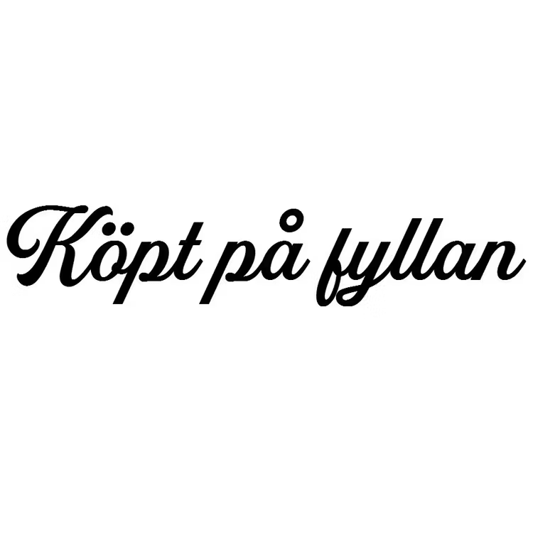 Köpt på fyllan Dekal - 60cm, Silver