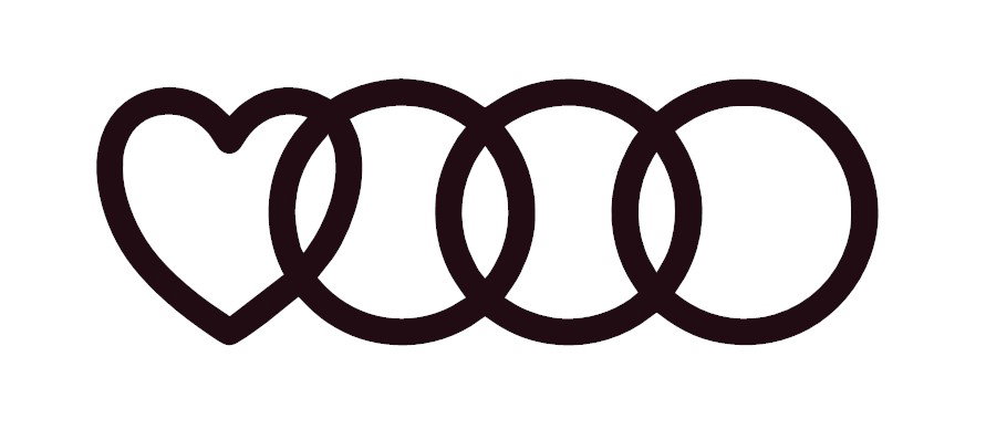 Audi Dekal - 100cm, Vit