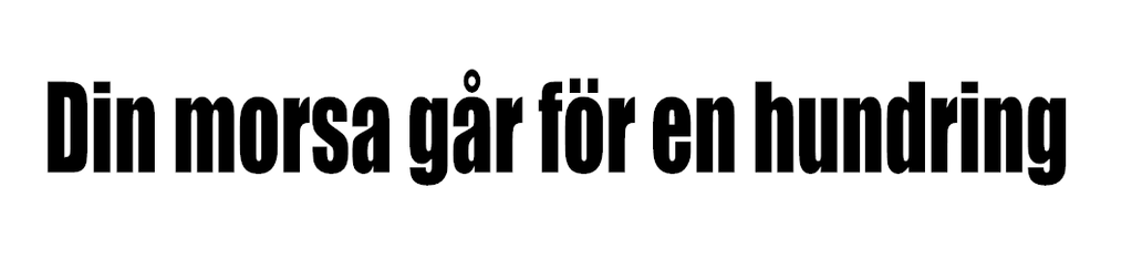 Din morsa går för en hundring Dekal - 20cm, Röd