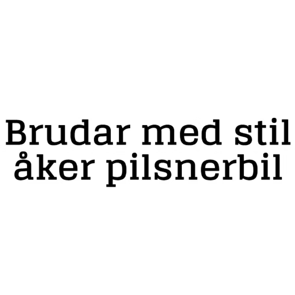Brudar med stil åker pilsnerbil Dekal - 20cm, Guld