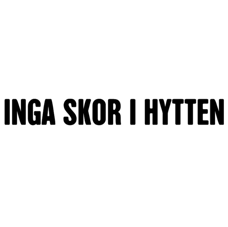 Inga Skor I Hytten Dekal - 20cm, Guld