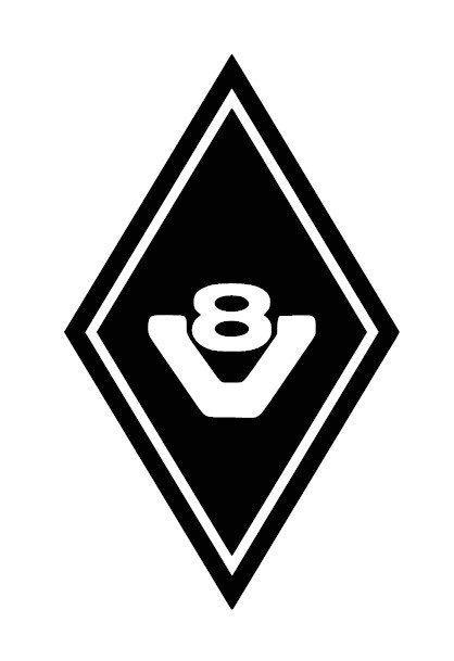 Scania V8 Dekal - 100cm, Guld