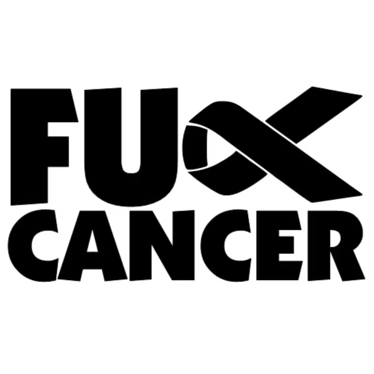 Fuck Cancer nr 3 Dekal - 60cm, Rosa