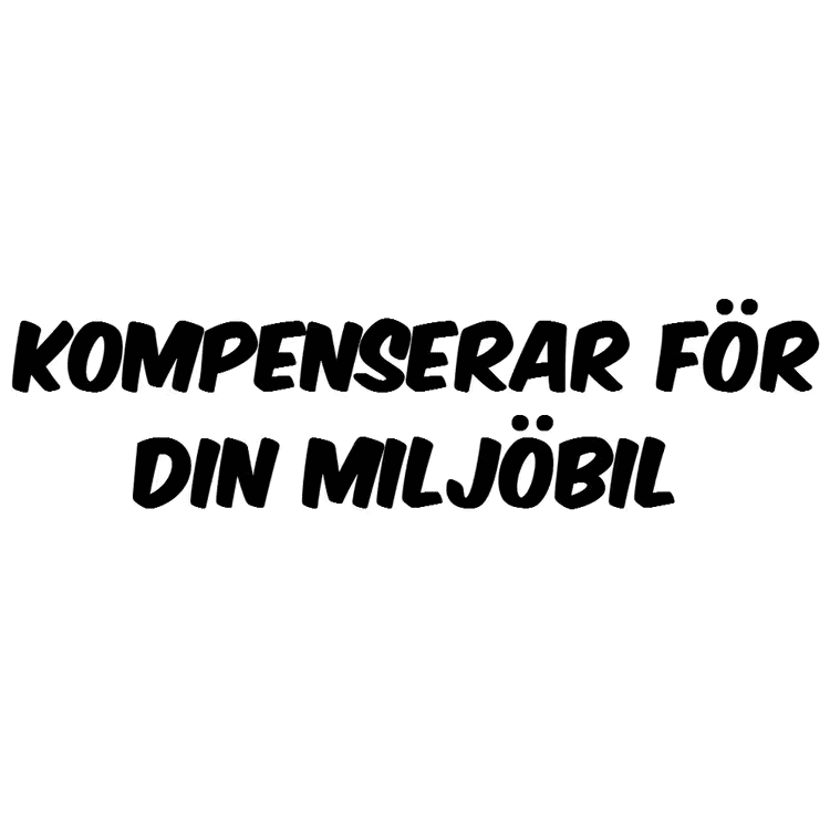 Kompenserar För Din Miljöbil nr 3 Dekal - 60cm, Svart