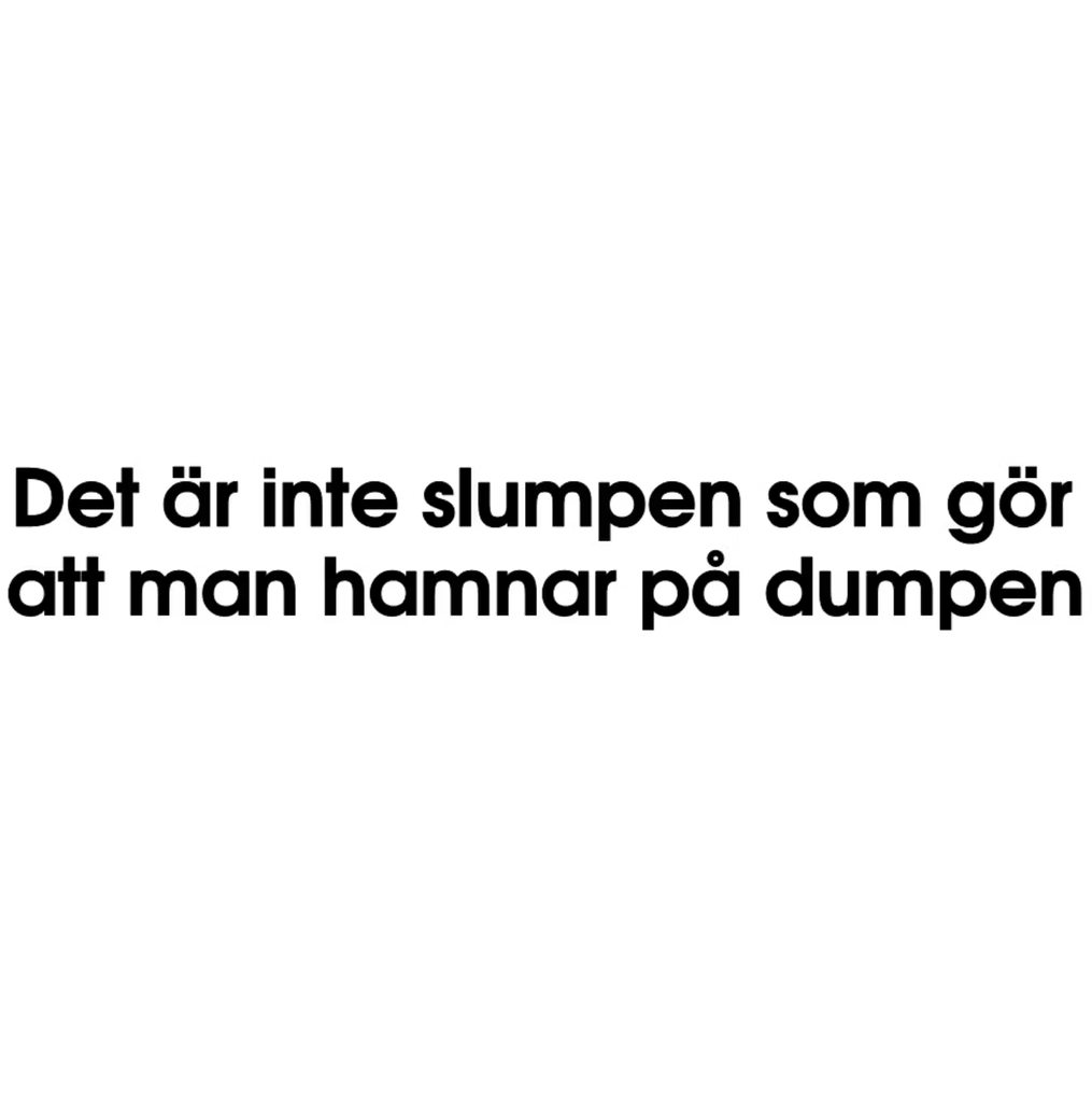 Det är inte slumpen, dumpen Dekal - 20cm, Guld
