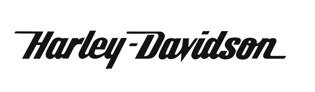 Harley - Davidson Dekal - 100cm, Vit