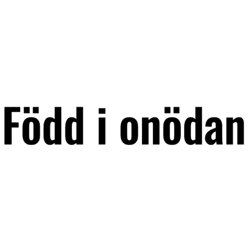Född i onödan Dekal - 20cm, Rosa