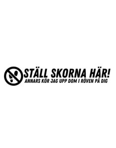 Ställ Skorna Här! Dekal