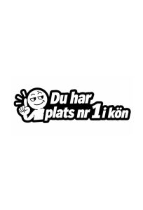 Du har plats nr 1 i kön Nr 3 Dekal