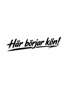Här börjar kön! Nr 2 Dekal