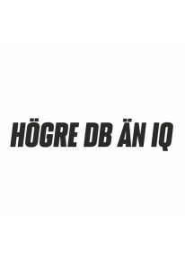 HÖGRE DB ÄN IQ Dekal