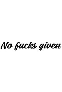 No fucks given Dekal
