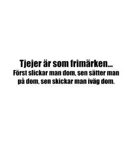 Tjejer är som frimärken… Dekal