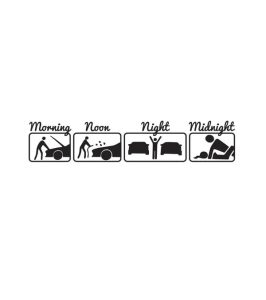 Morning,Noon, Night, Midnight Dekal
